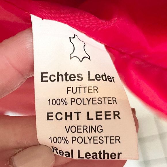 Vintage Red Leather Blazer Fitted Buttery Soft Statement Jacket Sz M - Picture 10 of 15